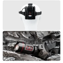 800W 大功率 LED 头灯 USB 充电 钓鱼露营探照灯 铝合金变焦 LED 手电筒 户外工作头灯 - 黑色 - 查看 10