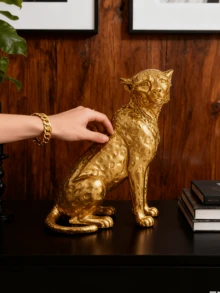 1 bức tượng báo hoa mai bằng nhựa resin, đồ trang trí phong cách cổ điển cho phòng học, lối vào, văn phòng, trang trí khách sạn - Nhiều màu - Xem 3