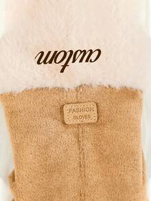 1 Pair Customized Couple Gloves, Personalized Photo Christmas Gift, Women's Gloves, Men's Winter Gift, Gift For Girlfriend, Christmas Gift, New Year Gift - Item 1 - View 3