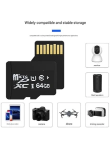 1张迷你TF/SD卡，容量可选：256GB、128GB、64GB、32GB、16GB、8GB、4GB，高速闪存TF/SD卡，超高速便携式外置硬盘，大容量高速外置硬盘，设计简洁，存储可靠，适用于游戏玩家、学生、专业人士，兼容iPad、Windows、iOS（USB 3.0）