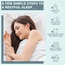 5 Inch Twin Size Memory Foam Mattress Topper,Memory Foam Bed Topper For Back Pain Relief,Cooling Gel No Odor Mattress Pad - WHITE - View 4
