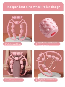 Round Massage Roller, Leg Stovepipe Massage With 9 Massage Rollers, Deep Muscle Relaxation, Leg Slimming, Yoga, Calf Massage- Massage Roller Accessories, 1 Round Massage, Leg Massage To Relax.