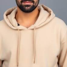 Premium Thick Sweatshirt For Intense Cold Weather - Stylish And Comfortable - 米色 - 查看 3