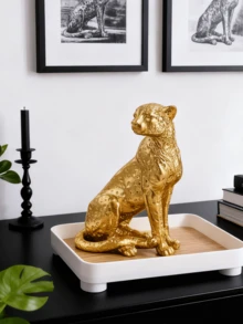 1 bức tượng báo hoa mai bằng nhựa resin, đồ trang trí phong cách cổ điển cho phòng học, lối vào, văn phòng, trang trí khách sạn - Nhiều màu - Xem 7