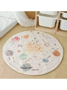 1件装时尚卡通创意仿羊毛地毯/垫子，小动物图案，亲肤柔软，多功能客厅地毯，高品质产品，节日新品热销商品，适用于客厅、卧室、书房，厚度0.7-1.0厘米（手工测量，存在合理误差）