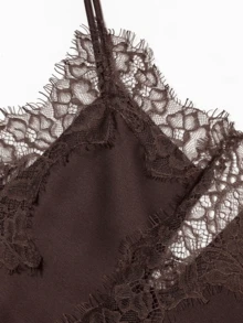 Seelio New Women's Fashion European And American Style Lace Decor Sexy Lingerie-Style Top