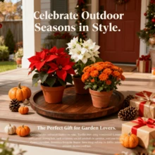 1个大号红木圆形托盘，现代农舍风格托盘，圆形种植托盘，种子托盘，木质植物托盘，适用于盆栽植物展示、摆放、种植，户外露台，户外花园装饰，户外及花园用品，春夏秋冬园艺，母亲节，生日礼物，情人节礼物