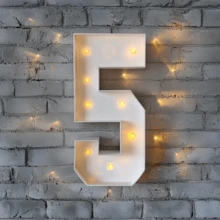 1pc 73/91cm Illuminated Number Light Box Frame, KT Board 0-9 Mosaic Number Light Box For Party Birthday Anniversary Decor, Large Mosaic Number, Number Frame, Number Blocks, Party Background Decor - 8/10pcs Warm Light