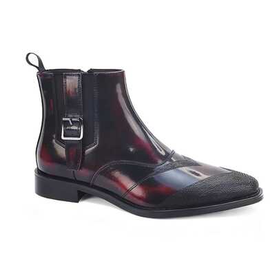 Botas Chelsea para hombres, botas de tobillo, botas de motocicleta. Puntera afilada, tacón bajo de goma, hebilla metálica, cremallera. Para calle, negocios, oficina en casa, ciclismo, jóvenes y enérgicos. Estilo motero de moda europeo y americano, adecuado para todas las estaciones en Inglaterra, Halloween, Día del Padre, Navidad
