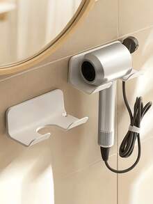 1pc New Hair Dryer Stand, Bathroom Storage Rack, Bathroom Item Holder Without Drilling, Hair Dryer Hanger, Multi-Functional Hair Dryer Placement Rack - Multicolor - View 8