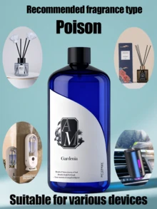 500ml Duftöl, Flammenloser Diffuser Nachfüllflüssigkeit, geeignet für Ultraschall Aroma Diffuser, Rattan Diffuser, Flammenlos Aroma, Hotel Qualität Flammenlos Duftöl Rattan Stäbe, langanhaltender Duft - 500 ml - Übersicht 6