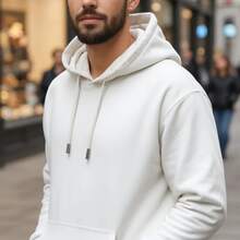Premium Thick Sweatshirt For Intense Cold Weather - Stylish And Comfortable - White - View 4