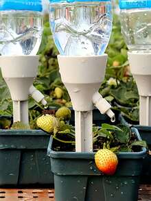 5pcs Plant Auto Watering Pointed Tips With Adjustable Flow Rate Auto Drip Irrigation Kit, Slouchy Person Potted Plant Drip Irrigation, Automatic Watering Device For Indoor And Garden Plants, Battery-Free, Fits Standard Threaded Bottles - Multicolor - View 14