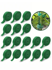 6件/3件装 - 攀援藤蔓绿色植物造型园艺魔术贴绳，带绿色植物捆绑固定枝条插花套装，植物绑带，植物绷带，家居花园植物造型胶带魔术贴竹竿缠绕支撑配件，可调节花园扎带 - 可重复使用，强力抓力植物支撑带