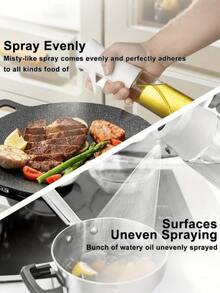 1pc Precision Oil Mister Spray Bottle For Grilling & Baking | Evenly Coats Grills & Pans For Low-Fat Cooking | Heat-Resistant PP, Easy-Clean Design