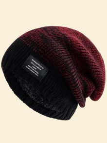 JZML 1 chiếc mũ len dệt kim mềm mại ấm áp họa tiết chữ Unisex dùng cho hoạt động trượt tuyết ngoài trời mùa đông - A - Xem 15