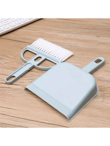 Cute Mini Broom & Dustpan Set | Desktop Cleaning Essential - Stylish & Useful - 藍色 - 查看 3
