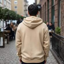 Premium Thick Sweatshirt For Intense Cold Weather - Stylish And Comfortable - 米色 - 查看 2
