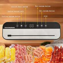 Macchina per il sottovuoto per uso domestico, per mantenere la freschezza, funzione di pompaggio automatico, macchina per il confezionamento di alimenti, macchina per la sigillatura di plastica mini, adatta per uso domestico e aziendale, ottimo regalo per la famiglia