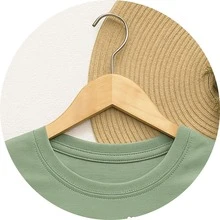 Women's 100% Cotton Blouse With "Faith" Print And Mini Hearts – Comfort And Delicacy - 橄欖綠 - 查看 3