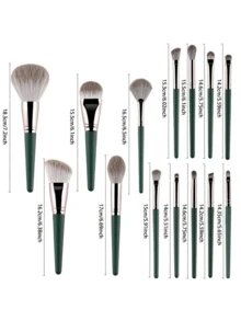 14pcs Luxury Green Cloud Makeup Brush Set, Super Soft, Fluffy, Hypoallergenic, Gentle On Skin, Seamless Application Of Foundation, Blush, Powder And Eyeshadow. Professional Soft Bristles Suitable For Face And Eye Makeup, Fashionable Design, Perfect For Beginners And Professionals, Ideal Christmas, New Year And Valentine's Day Gift For Her,Brush Set,Makeup Brush Kit,Make Up Brush Set,Make Up Set Complete,Makeup Brush Set,Complete Makeup Kit,Brush Kit,Brushes Makeup Set,Makeup Gift Set