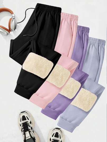 女士户外运动保暖内衬运动裤，适合户外活动、运动、骑行、徒步等。紧身裤