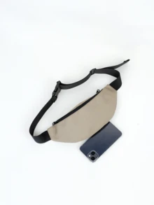 1pc Men's Outdoor Simple Cycling Chest Bag & Waist Bag, Lightweight Casual Solid Color Waist Pack - Multicolor - View 6