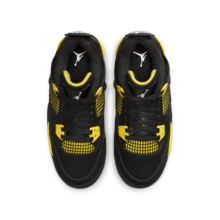 耐克 Air Jordan 4 Retro BG 女款运动鞋，休闲鞋 408452-017 - 黑/灰 - 查看 5