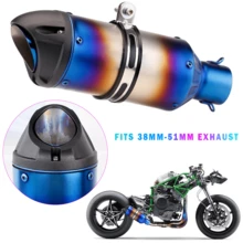 Tubo de escape universal para motocicletas, con tapa de silenciador negra, tubo de escape universal para motocicletas de 38-51 mm de diámetro, multicolor, adecuado para la mayoría de las motocicletas z900 R3 r25 mt07 mt09 R1 z400 z650 - Multicolor - Ver 6