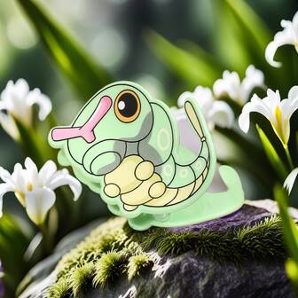 pocket monsters Pokémon Larv Hårklospänne, Ett Sött Och Ljuvt Hårtillbehör, Ett Snyggt Och Mångsidigt Hårspänne, Ett Innovativt Och Coolt Hårklospänne. En Hårklo Tillverkad Av Akrylmaterial. Modern Hårklämma