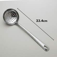 Escumadeira Inox 24cm Fritura Óleo Cozinha Gourmet Doméstica Profissional Resistente - Prata - Visão 2