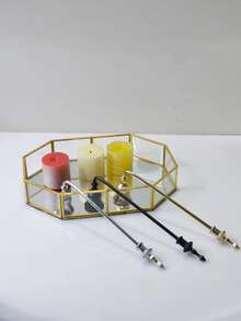 1个蜡烛熄灭器，蜡烛熄灭器，烛芯熄灭器，蜡烛配件，带长柄，可安全熄灭蜡烛火焰，钟形烛芯熄灭器，用于扑灭火焰，优雅的蜡烛配件