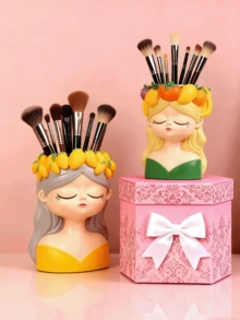 1pc Creative Little Fairy Makeup Brush Storage Tube Bàn trang điểm Phấn mắt Bút chì kẻ mày Cọ bút chì Giá lưu trữ, Đồ trang trí văn phòng cao cấp sang trọng nhẹ cho bé gái, Quà tặng lưu trữ để bàn hình trái tim nữ tính cho bé gái, Quà tặng tốt nhất, Mùa đông, Đồ trang trí, Nhà, Đồ trang trí đám cưới, Đồ trang trí nhà cửa, Hộp đựng đồ trang sức, Đồ trang trí tiệc Ngày lễ tình nhân Sinh nhật, Cho ngày lễ Bãi biển, Bộ sưu tập phòng tắm, Bộ sưu tập phòng ngủ, Sức chứa lớn - 2 tùy chọn màu sắc - Xem 7