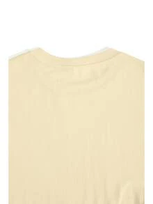A Cartoonish Ram Mascot Displaying The Letters UNC Representing The T Shirt In Blue And White 100% Cotton Casual Activewear Fashion Clothing - 杏色 - 查看 5