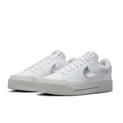 Nike WMNS COURT LEGACY LIFT 复古时尚多功能户外女式厚底运动鞋，轻便日常休闲低帮滑板鞋，通勤平底鞋，必备单品 HQ2307-100