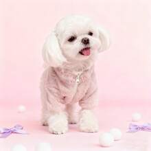 贵宾犬/泰迪熊款仿保暖内衬狗狗外套，适合中小型犬，户外保暖服 - 粉色 - 查看 11