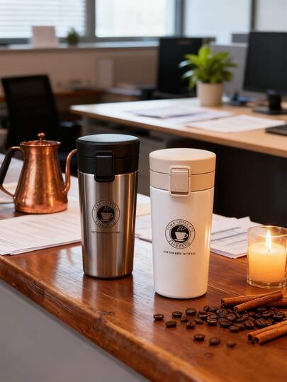 1pc Leak-Proof Lid Insulated Tumbler, Reusable Thermal Cup For Hot/Cold Drinks And Tea, Portable Stainless Steel Travel Coffee Mug For Car