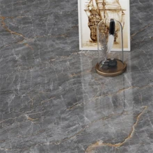1 Roll Marble Peel And Stick Wallpaper, Grey Marble Contact Paper, Waterproof Self-Adhesive Film For Kitchen Countertop Bathroom, Home Decor And Furniture Renovation, Textured PVC Art Wall Sticker, Seasonal Winter Aesthetics - Grey - View 3