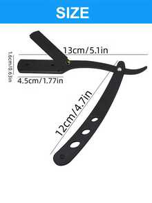 1pc Folding Razor,Foldable Barber Blade,Folding Shaving Shave Beard Cutter With Blade,Professional Manual Shaver Straight Edge Barber Razor,Hair Clipper Straight Razor Men's Shaving Manual Facial Care Beard Hairdressing Tool Manual Barber Razor, Stainless Steel Straight Edge Razor, Suitable For Barber Shop And Home Use