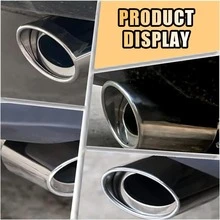 63mm Universal Stainless Steel Exhaust Muffler Tip, Suitable For Car Modification And Styling. This Rust-Resistant Exhaust Accessory Can Upgrade Your Vehicle. Perfectly Enhance The Car's Appearance, Add A Sporty Vibe, And Effectively Reduce Noise. - Multicolor - View 6