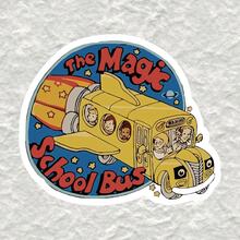 90s Millennial Funny School Bus Show Sticker - Vintage Hop Television Decal For Automobiles, Electronics, Hydration Containers, Notebooks - Durable PP Material, Perfect For School Fans School Supplies - Multicolor - View 10
