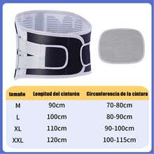 Cinturón de soporte lumbar - Soporte de espalda para dolor de espalda, ciática, escoliosis, disco herniado con correas de soporte ajustables - Soporte de espalda baja para hombres y mujeres - M - Ver 2
