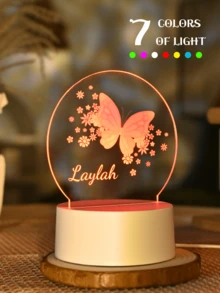 1件装，定制小熊个性化名字夜灯，定制生日礼物，定制朋友礼物，定制卧室装饰，定制派对装饰，派对装饰，定制兔子夜灯，万圣节礼物，婴儿派对家庭装饰礼物，冬夜礼物，可爱定制，独特珍宝，婴儿礼物，可爱宝宝，时尚理想礼物，适合幼儿、家人、朋友、女儿、儿子，儿童节礼物