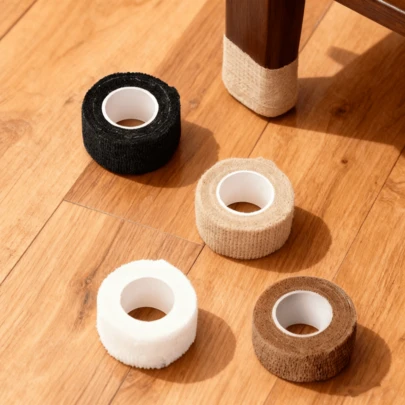 2 Rolls 1 Inch Wide 157.5 Inch Long Self-Adhesive Chair Foot Protector, Table And Chair Winding With Non-Slip And Noise Reduction Chair Foot Cover, Silent Non-Slip And Wear-Resistant Moisture-Proof Chair Foot Protector, Furniture Table Leg Stool Protective Foot Cover