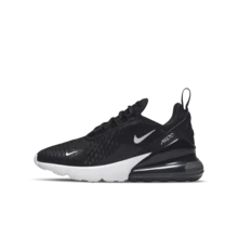 耐克 AIR MAX 270 (GS) 女童鞋，青少年鞋，943345-001 - 黑色/白色-無菸煤色 - 查看 2