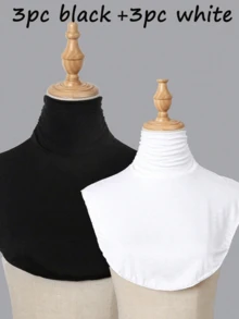 1pc Women Snood Minimalist Casual Solid Colored Viscose Elastic Neck Warmer Dickey For Women, Suitable For Spring, Autumn And Winter - Solid Color - View 25