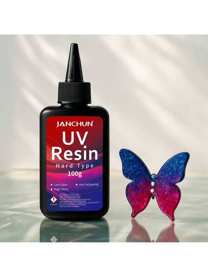 Resin For Jewelry Making - JANCHUN Hard Crystal Clear Epoxy, Quick UV Curing Craft Resin Suitable For Jewelry Making, DIY Handicrafts, Resin Mold, Unique Gift For Ladies, Mom And Friends