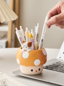 1 Hộp đựng bút hình nấm hoạt hình dễ thương, hộp đựng dung tích lớn cho bàn học sinh, vật dụng trang trí sáng tạo đa năng cho bé gái, hộp đựng cọ trang điểm thanh lịch, thích hợp làm quà tặng sinh nhật - Nhiều màu - Xem 14