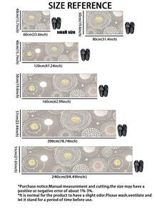 【热销！！！】1 件装软橡胶厨房地垫，3.5 毫米厚，简约风车图案，吸水性强，可自行裁剪以适应厨房尺寸，表面织物材质，中间海绵层，底部橡胶层，适用于厨房地毯、厨房装饰、婚礼装饰、家居装饰、浴室地垫、玄关地垫、洗衣房地垫、走廊地毯、客厅地垫等。 - 彩色 - 查看 5