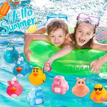 20PCS Rubber Ducky Toys, Various Profession Designs, Cute Blinking Eyes,  Bath Birthday Gifts Baby Showers Classroom Incentives, Creative Christmas Themed Colorful Small Yellow Ducks, Rubber Duck Toys Party Favors, Multi-Item Party Favor Packs For Christmas, Halloween/Christmas Party Fovors Bulk, The First Choice For Christmas Gifts, Suitable For Summer Beach, Pool, Christmas Decorations, Collectables, Birthday Party Favors, Office Desk Decor, Car Decor, Cake Decorations - Assorted Varieties - 黃色 - 查看 4
